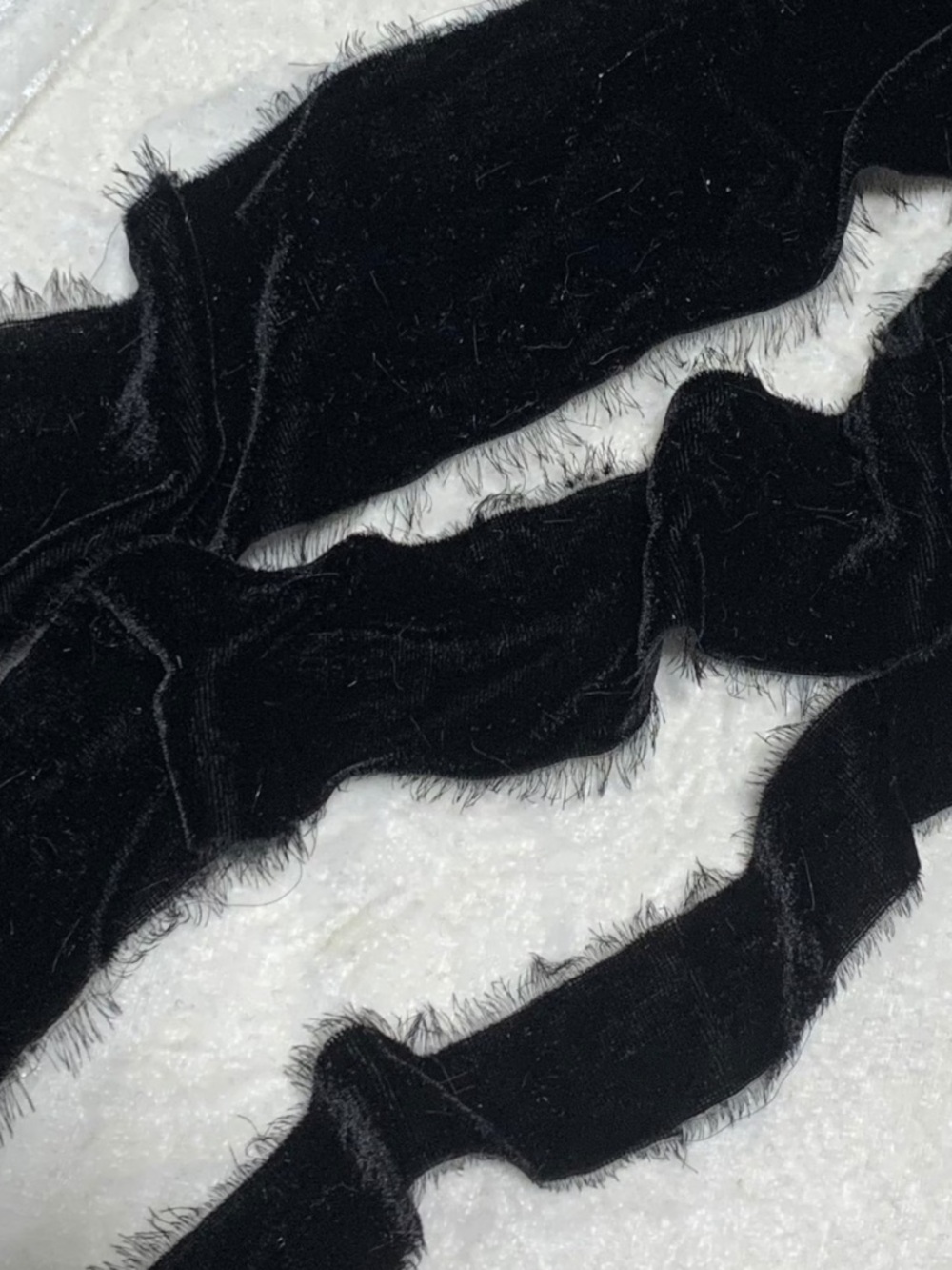 Black Silk Velvet Ribbon